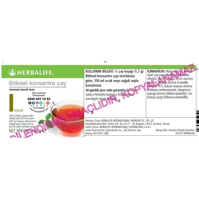 Klasik Aromalı Herbalife Çayı