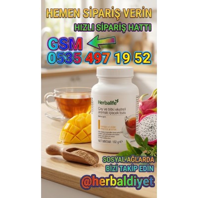 HERBALİFE ÇAY VE BİTKİ EKSTERLİ İÇECEK TOZU - HERBALİFE ÇAYI MANGO EJDER MEYVELİ 102 G