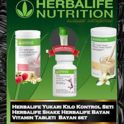 Herbalife Yukarı Kilo Kontrol Seti Herbalife Shake Herbalife Bayan Vitamin Tableti  Bayan set 