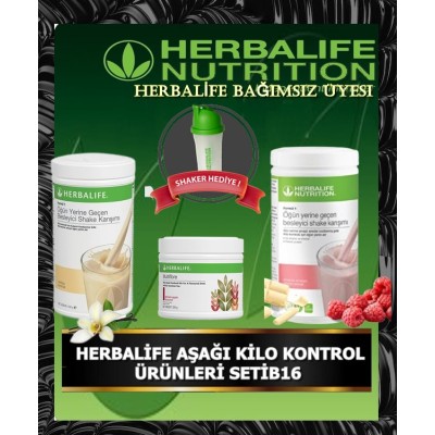 HERBALİFE AŞAĞI KİLO KONTROL ÜRÜNLERİ SETİB16