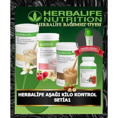 Herbalife Aşagı Kilo Kontrol seti shake 3 102g  Çay  1 HerbalifeA1