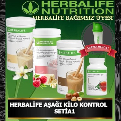 Herbalife Aşagı Kilo Kontrol seti shake 3 102g  Çay  1 HerbalifeA1