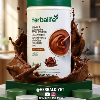 Herbalife Formul1 Ogun Yerine Gecen Besleyici Shake Karisim Cikolata Aromali