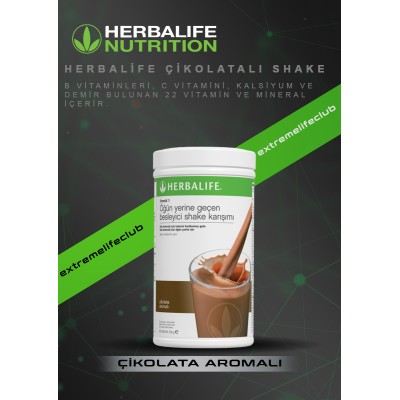 Herbalife Formul1 Ogun Yerine Gecen Besleyici Shake Karisim Cikolata Aromali
